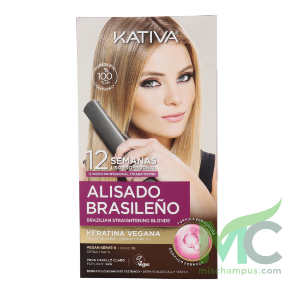 Kativa Alisado Brasileño Kit Vegano Cabello Claro