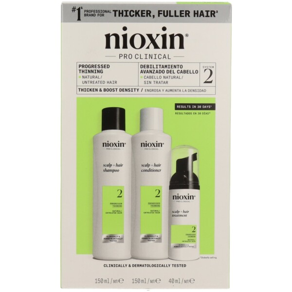 Wella Nioxin Trial Kit Scalp Shampoo + Acondicionador + Tratamiento