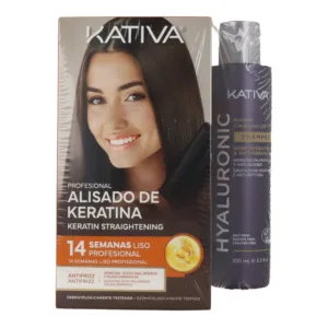 Kativa Alisado Brasileño Keratina Kit (50 ml + 150 ml + 30 ml + Champú Regalo) Promoción